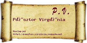 Pásztor Virgínia névjegykártya