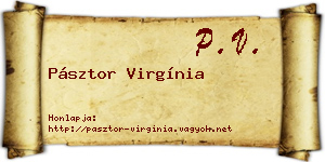 Pásztor Virgínia névjegykártya