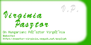 virginia pasztor business card